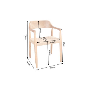 FORMA modern fenyő /rattan étkezőszék