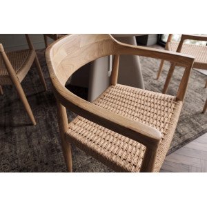 FORMA modern fenyő /rattan étkezőszék