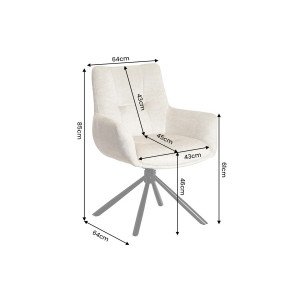 SIGNATURE modern forgatható étkezőszék - taupe