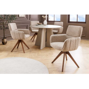 UNIQUE modern forgatható étkezőszék - taupe beige