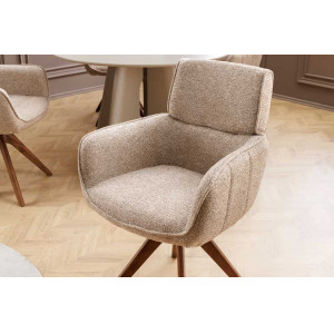 UNIQUE modern forgatható étkezőszék - taupe beige