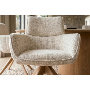 UNIQUE modern forgatható étkezőszék - beige