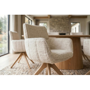 UNIQUE modern forgatható étkezőszék - beige