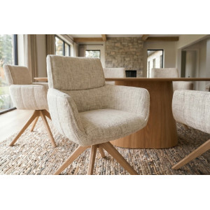 UNIQUE modern forgatható étkezőszék - beige
