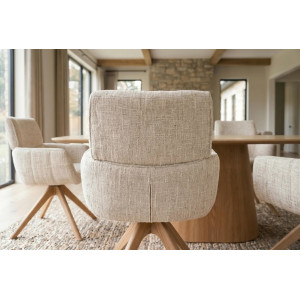 UNIQUE modern forgatható étkezőszék - beige