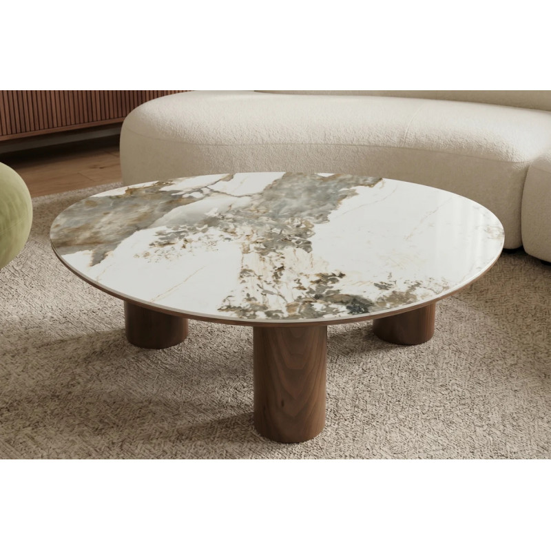ORGANIKO modern kerámia / dió dohányzóasztal - 110cm