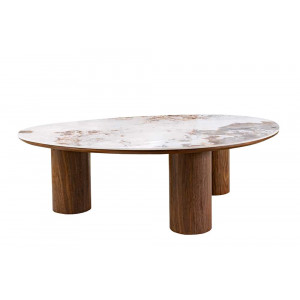 ORGANIKO modern kerámia / dió dohányzóasztal - 110cm