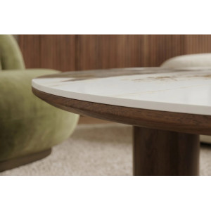 ORGANIKO modern kerámia / dió dohányzóasztal - 110cm