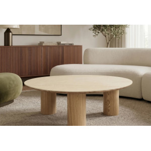 ORGANIKO modern kerámia / tölgy dohányzóasztal - 110cm