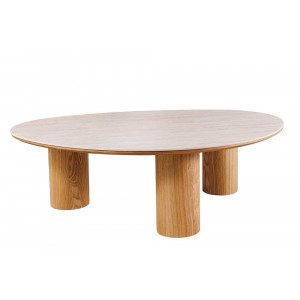 ORGANIKO modern kerámia / tölgy dohányzóasztal - 110cm