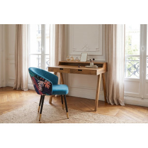 MAISON CLASSIQUE modern bársony étkezőszék - kék
