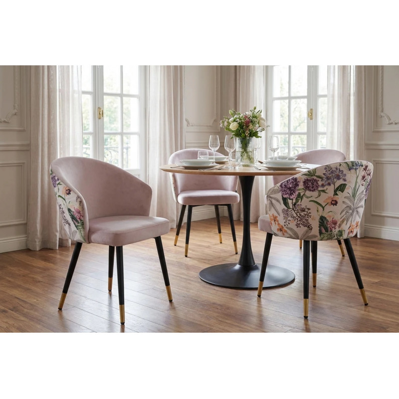 MAISON CLASSIQUE modern bársony étkezőszék - lila