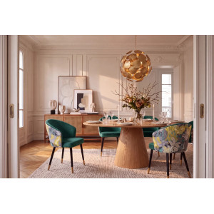 MAISON CLASSIQUE modern bársony étkezőszék - zöld
