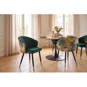 MAISON CLASSIQUE modern bársony étkezőszék - zöld