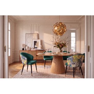MAISON CLASSIQUE modern bársony étkezőszék - zöld