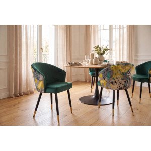 MAISON CLASSIQUE modern bársony étkezőszék - zöld