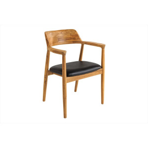 FORMA modern teakfa étkezőszék - fekete