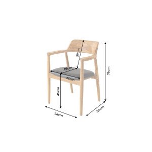 FORMA modern teakfa étkezőszék - fekete