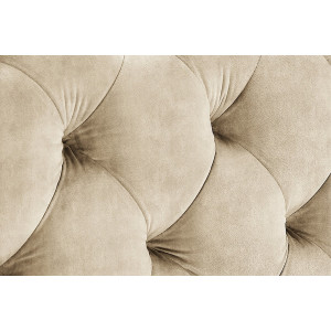 MODERN BAROCK elegáns bársony ágy - 180x200cm - beige