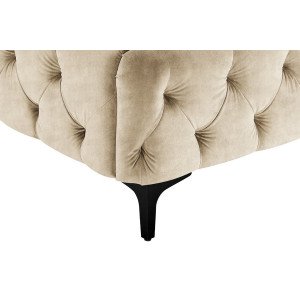 MODERN BAROCK elegáns bársony ágy - 180x200cm - beige