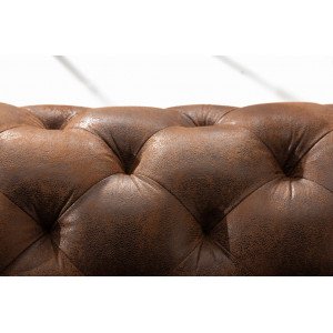 MODERN BAROCK Chesterfield sarokkanapé mikroszálas kárpittal - 275cm