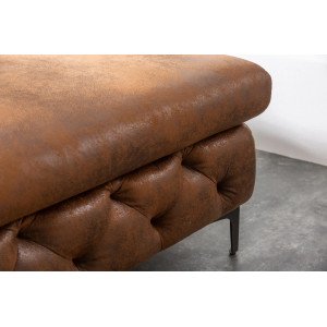 MODERN BAROCK Chesterfield sarokkanapé mikroszálas kárpittal - 275cm