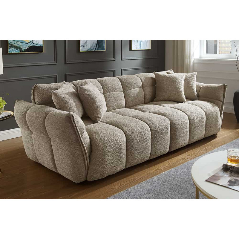 CLOUD XXL modern bouclé kanapé - 260cm - beige