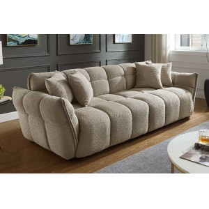 CLOUD XXL modern bouclé kanapé - 260cm - beige INVICTA