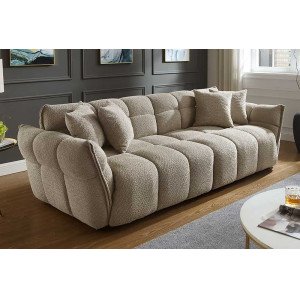 CLOUD XXL modern bouclé kanapé - 260cm - beige INVICTA