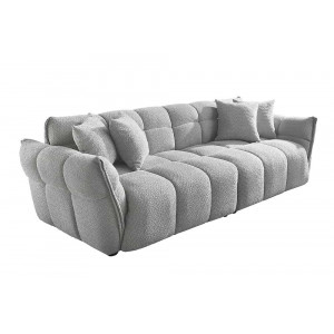 CLOUD XXL modern bouclé kanapé - 260cm - szürke