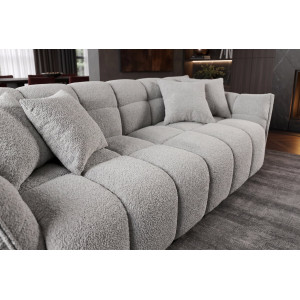 CLOUD XXL modern bouclé kanapé - 260cm - szürke