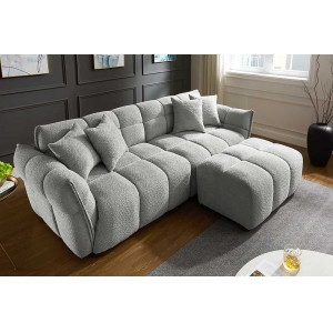 CLOUD XXL modern bouclé kanapé - 260cm - szürke