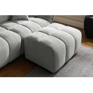 CLOUD XXL modern bouclé kanapé - 260cm - szürke
