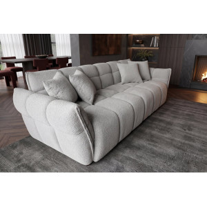 CLOUD XXL modern bouclé kanapé - 260cm - szürke