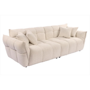 CLOUD XXL modern tweed bouclé kanapé - 260cm - beige