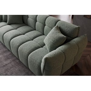 CLOUD XXL modern bouclé kanapé - 260cm - zöld