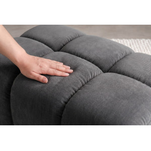 CLOUD XXL modern bársony kanapé - 260cm - szürke