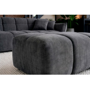CLOUD XXL modern bársony kanapé - 260cm - szürke