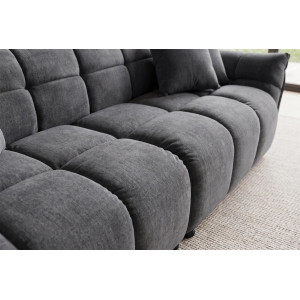 CLOUD XXL modern bársony kanapé - 260cm - szürke