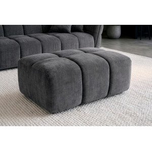 CLOUD XXL modern bársony kanapé - 260cm - szürke