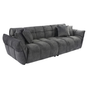 CLOUD XXL modern bársony kanapé - 260cm - szürke