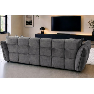 CLOUD XXL modern bársony kanapé - 260cm - szürke