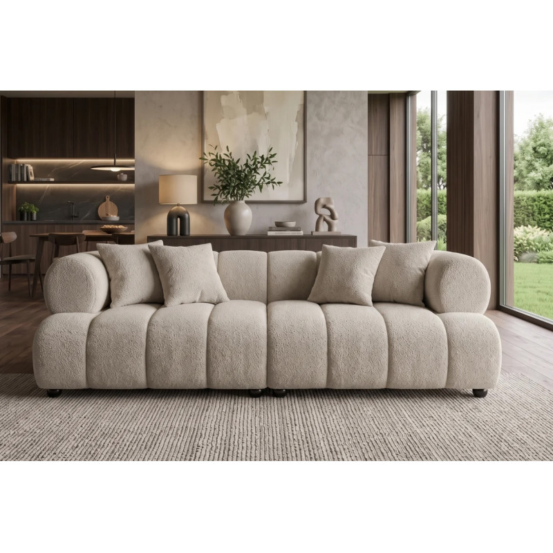 ADLON XXL modern bouclé kanapé - 255cm - beige