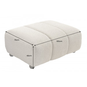 ADLON XXL modern bouclé kanapé - 255cm - beige