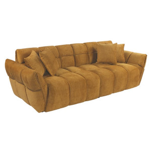 CLOUD XXL modern bársony kanapé - 260cm - sárga