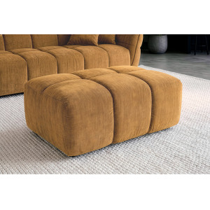 CLOUD XXL modern bársony kanapé - 260cm - sárga