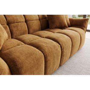 CLOUD XXL modern bársony kanapé - 260cm - sárga