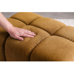 CLOUD XXL modern bársony kanapé - 260cm - sárga
