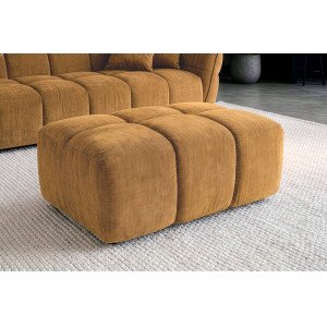 CLOUD XXL modern bársony kanapé - 260cm - sárga