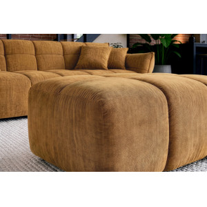 CLOUD XXL modern bársony kanapé - 260cm - sárga